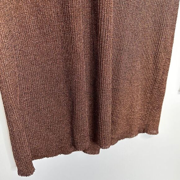 Eileen Fisher Ribbed Long Sleeve Sparkly Pullover Sweater Size Medium - Picture 4 of 6